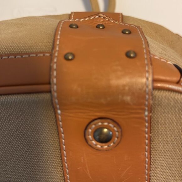 J Crew Woman’s Y2K Canvas/ Leather Shoulder Bag. - Picture 7 of 13